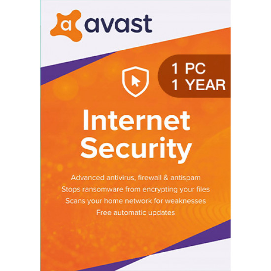 Avast Internet Security - 1 PC / 1 Year