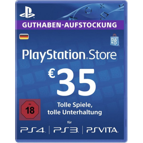PSN 35 EUR / PlayStation Network Gift Card DE Store