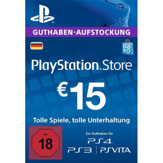 PSN 15 EUR / PlayStation Network Gift Card DE Store