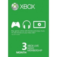 Microsoft Xbox Live 3 month Gold Subscription Card Xbox 360/Xbox One