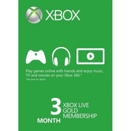3 month xbox live gold card